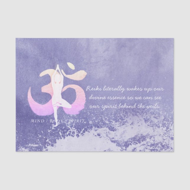 Meditation Instructor Yoga Pose Om Sign Tissue Paper (Front)