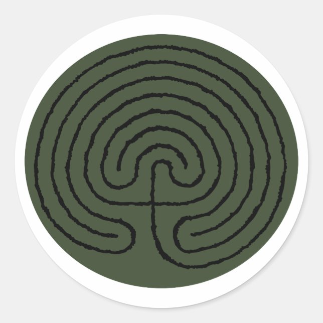 Meditation Labyrinth Classic Round Sticker (Front)