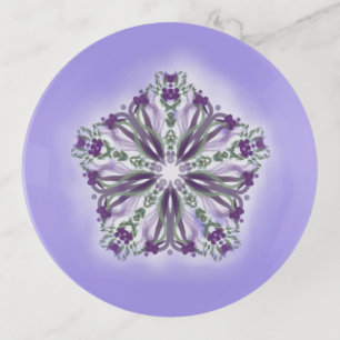 *~* Meditation Lavender Purple Star Mandala Trinket Tray