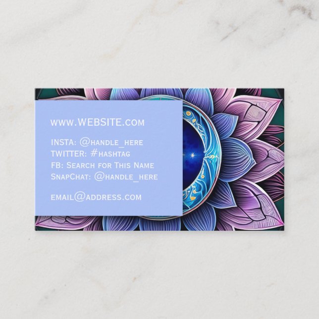 Meditation Lotus Yoga Flow Professional Executive Business Card (Front)