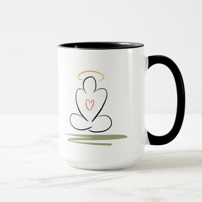 Meditation Man Zen-Inspired Design Mug, Mid-Size Mug (Right)