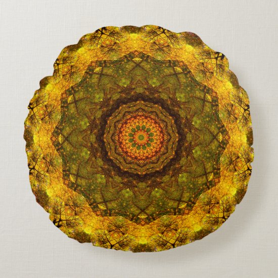 Meditation Mandala Round Pillow