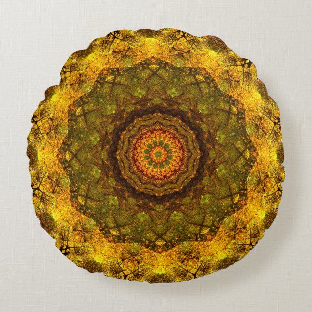 Meditation Mandala Round Pillow (Front)