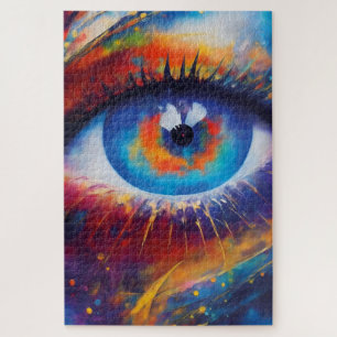 meditation, mind and soul - fantastic eye jigsaw puzzle