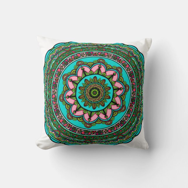 meditation mindful pillow awakening mandala (Front)