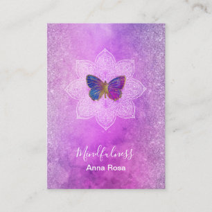 *~* Meditation Mindfulness Mandala Butterfly Yoga Business Card
