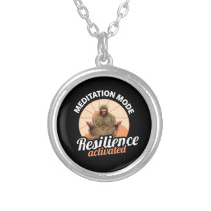 Meditation Mode Bigfoot Resilience Activated Silver Plated Necklace