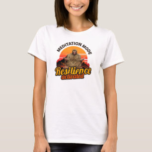 Meditation Mode Resilience Activated Bigfoot Art T-Shirt