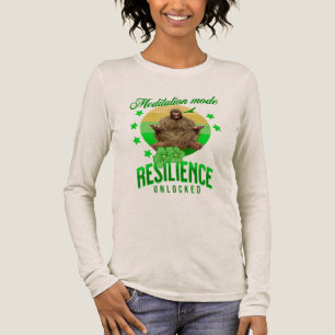 Meditation Mode: Resilience Unlocked Funny Bigfoot Tri-Blend Shirt