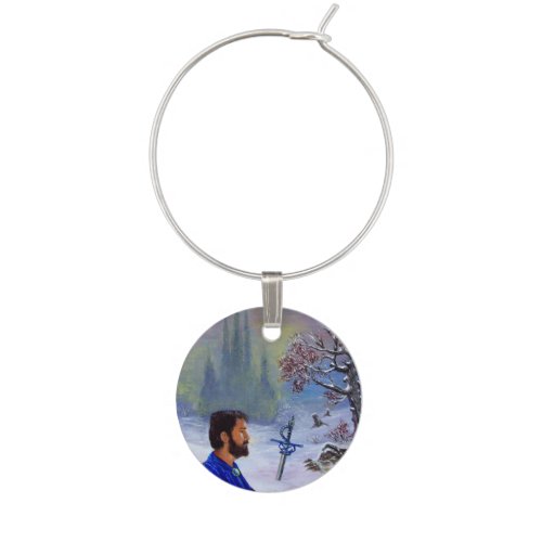 MEDITATION OF A KNIGHT particular Wine Glass Charm