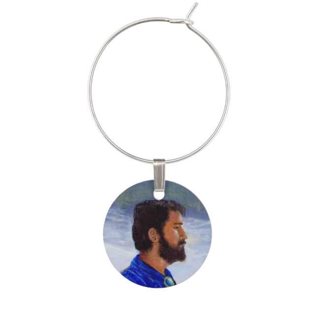 MEDITATION OF A KNIGHT particular Wine Glass Charm (Front)