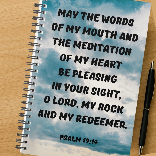 Meditation Of My Heart Psalm 19:14 Bible Verse Planner (Creator Uploaded)