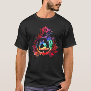 Meditation Om Symbol Vintage Colorful Yoga T-Shirt