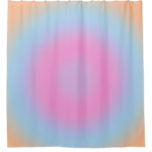 Meditation Pastel Gradient Ombre Colorful Aura  Shower Curtain (Front)