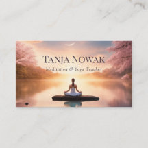 Meditation pastel lake and moon