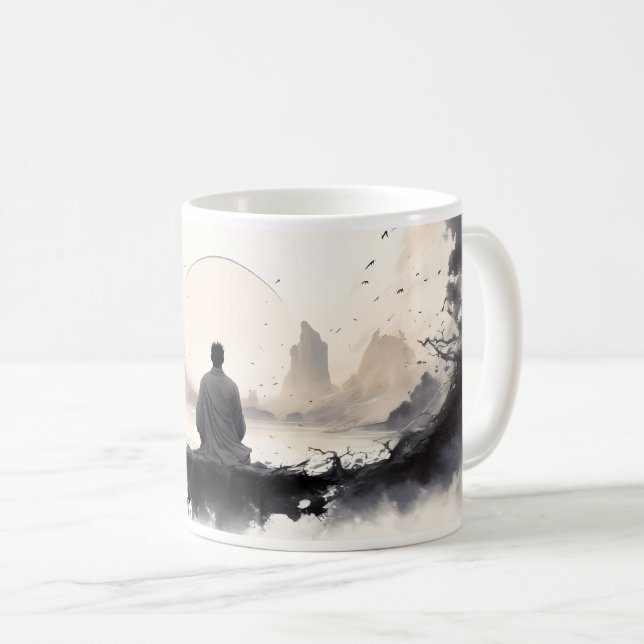 Meditation, Peace And World Coffee Mug (Front Right)