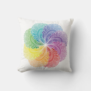 Meditation pillow Mandala Chakra colors