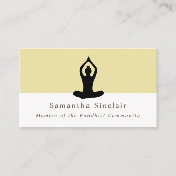 Meditation Pose  Buddhism  Buddhist Business Card by TheBusinessCardStore at Zazzle