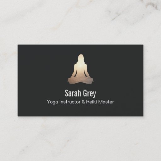 Customizable Meditation Pose Business Card