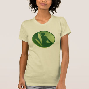 Meditation Pose Green Soft Gradient T-Shirt