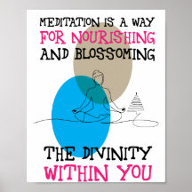 Meditation Poster for Fitness lover