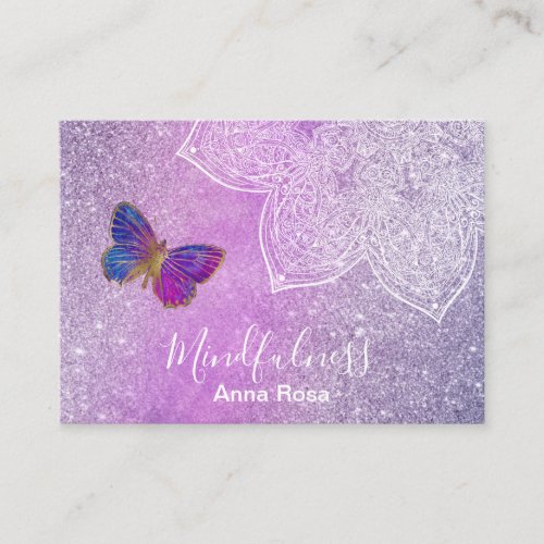  Meditation Reik Yoga Mandala Butterfly Business Card