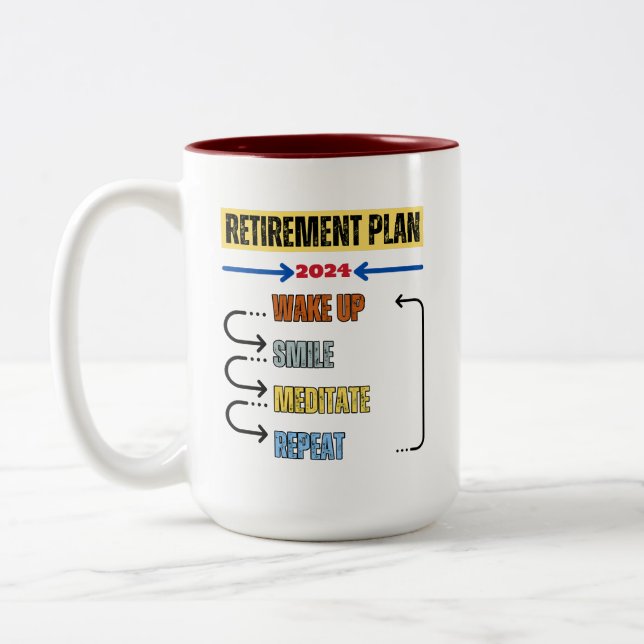 Meditation - Retirement Plan 2024 Mug (Left)