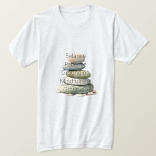Meditation Rocks Balance Mindfulness Yoga T-Shirt