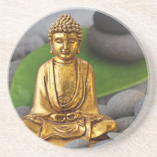 Meditation Sandstone Coaster (Front)