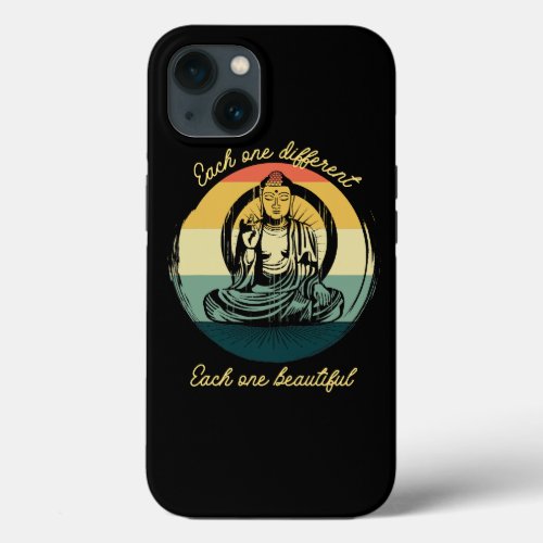 Meditation Saying Each One Different Beautiful Bud iPhone 13 Case