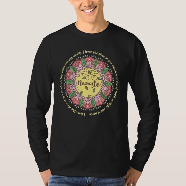 Meditation Saying Mandala Yoga Greeting We Are On  T-Shirt (Front)