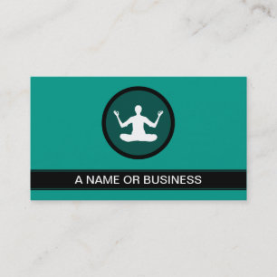 meditation sea green bubble business card