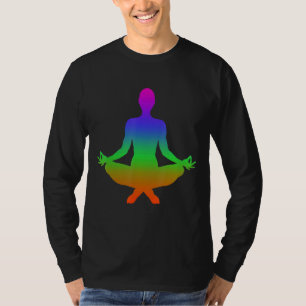 Meditation Shadows In Rainbow Color T-Shirt
