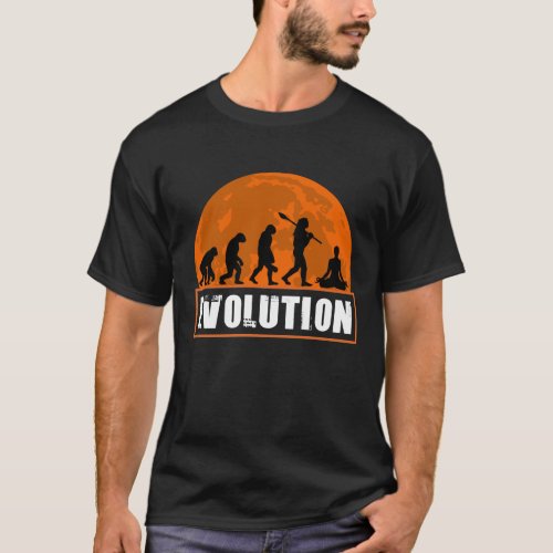 Meditation Shirt Funny Human Evolution Gift T_Shirt