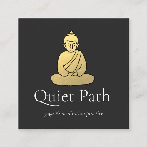 Meditation Spiritual Coach Buddhist Square Business Card