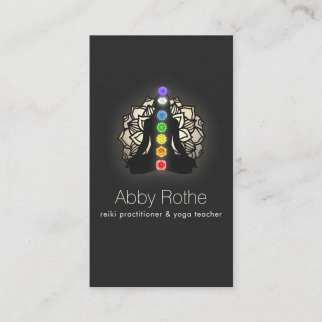 Meditation Teacher & Reiki Practitioner Business Card Zazzle