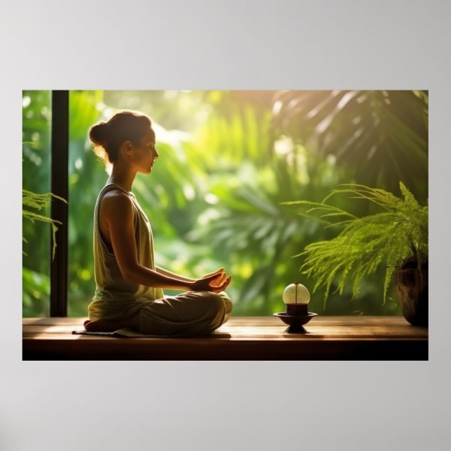 Meditation Tranquil Peaceful Nature  Poster (Front)