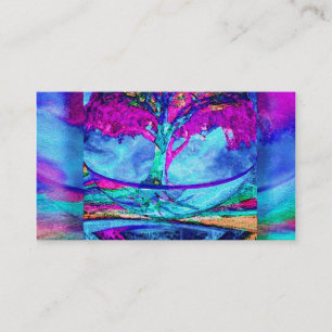 Meditation Tree of Life in Purple Business Card