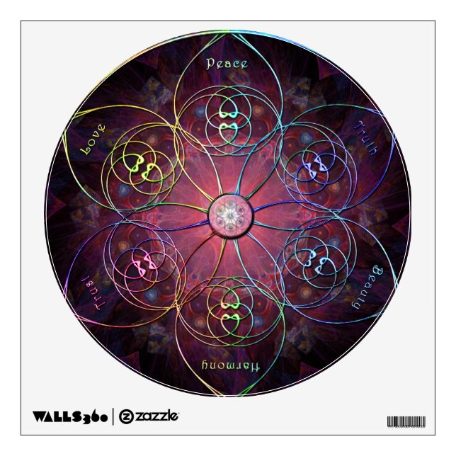 Meditation Wheel Wall Decal (Front)