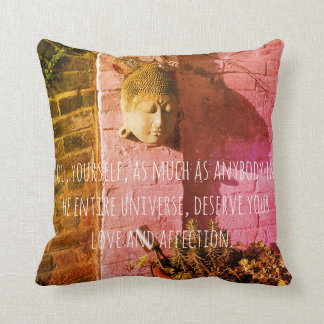 Meditation with Buddha's words Throw Pillow