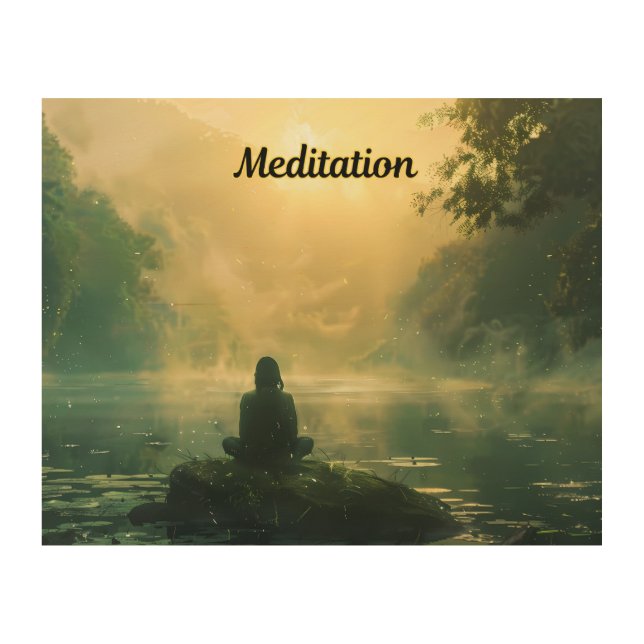 Meditation Wood Wall Art (Front)