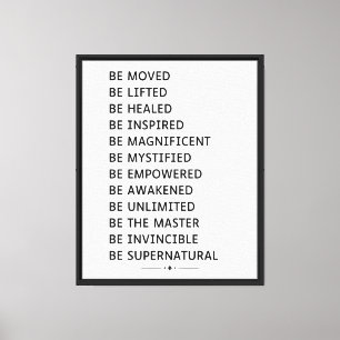 Meditation Words Inspirational Motivational Mantra Canvas Print