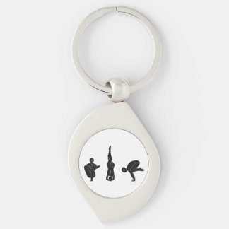 Meditation, yoga, Attitude Keychain