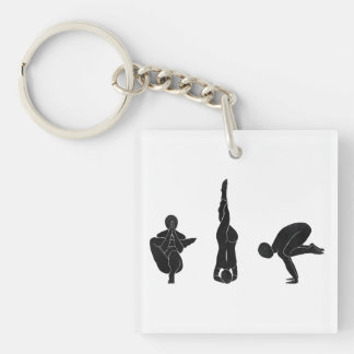 Meditation, yoga, Attitude Keychain