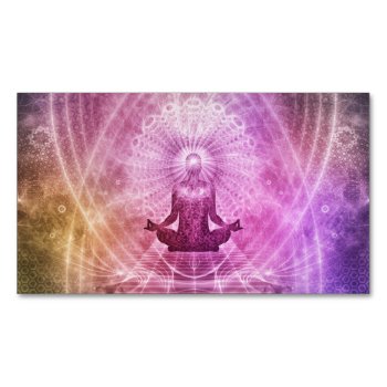 Meditation Yoga Faith Magnetic Business Card by Wonderful12345 at Zazzle