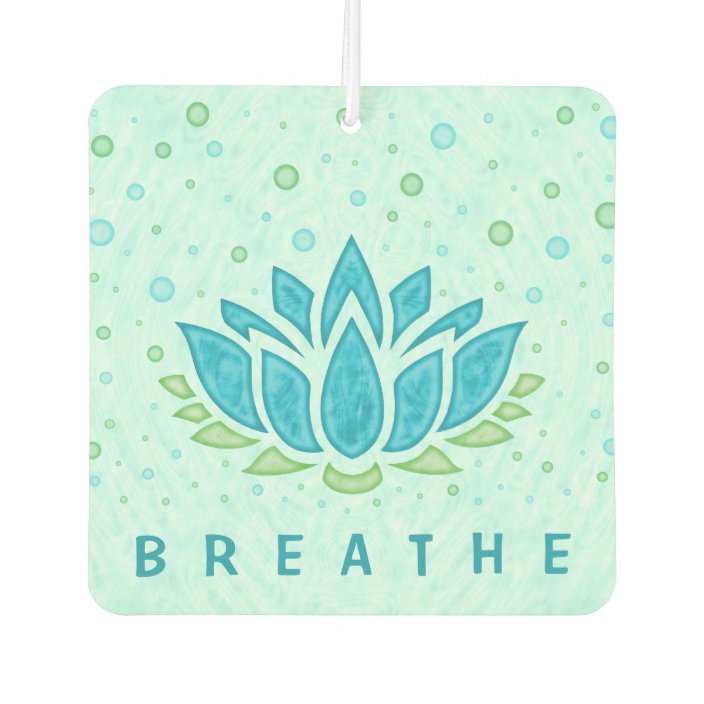 Download Meditation Yoga Lotus Flower Zen Text Template Air Freshener Zazzle Com