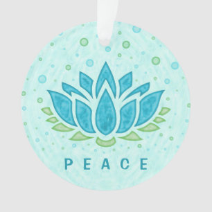 Meditation Yoga Lotus Flower Zen   Text Template Ornament
