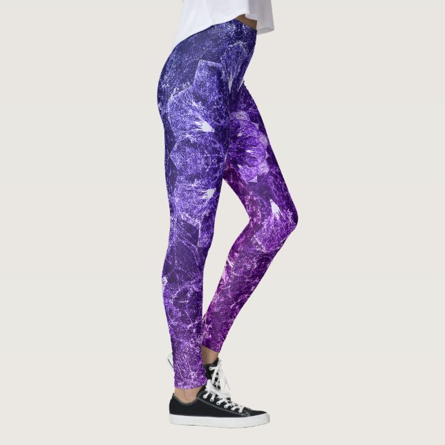Meditation & Yoga mandala, Wellbeing Art (fashion) Leggings (Right)