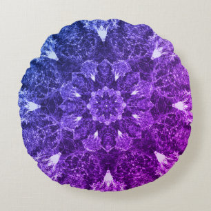 Meditation & Yoga mandala, Wellbeing Art (pillow) Round Pillow