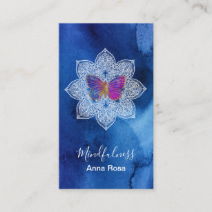 *~* Meditation Yoga Mindfulness Mandala Butterfly Business Card